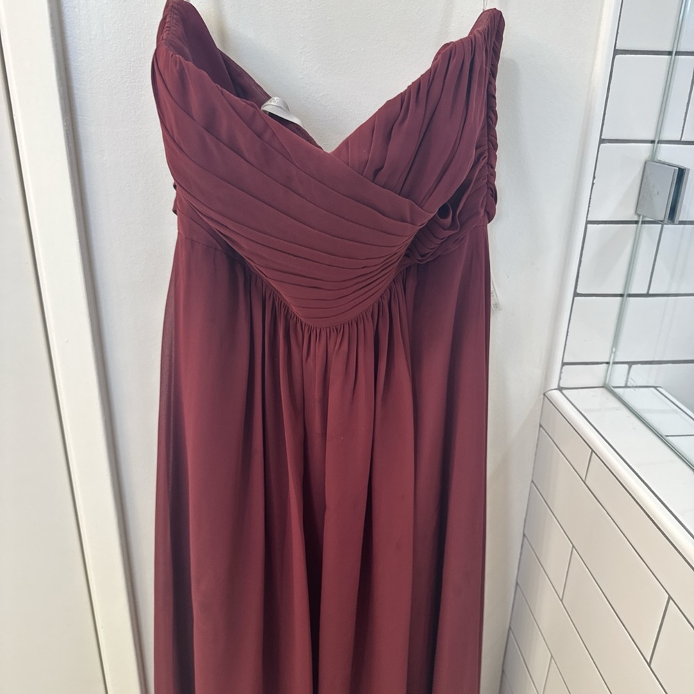 Elegant Burgundy Evening Gown